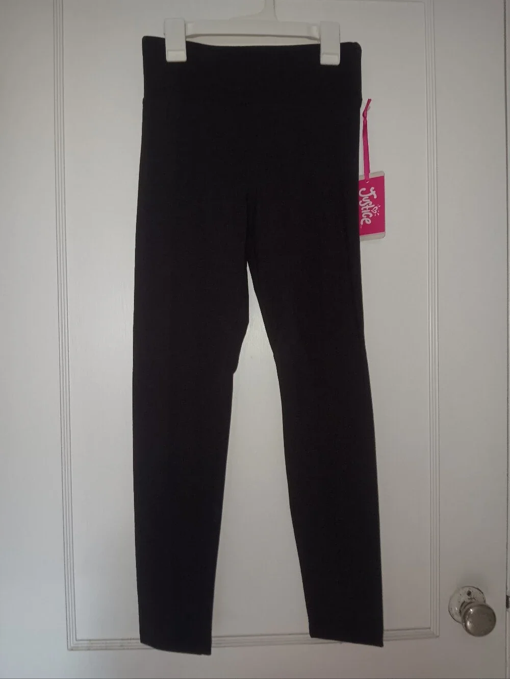 Justice Girls' Black Full Length Stretch Leggings Large L